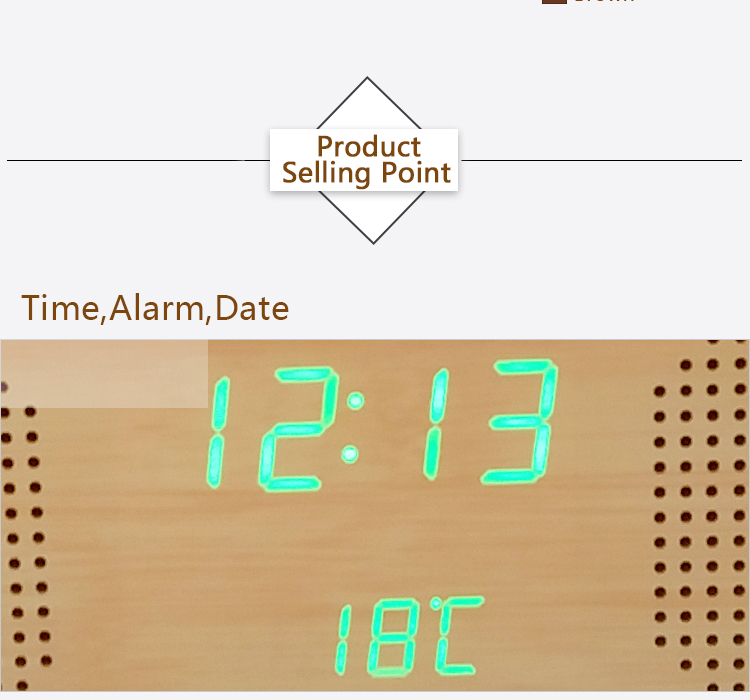 wooden clock radio