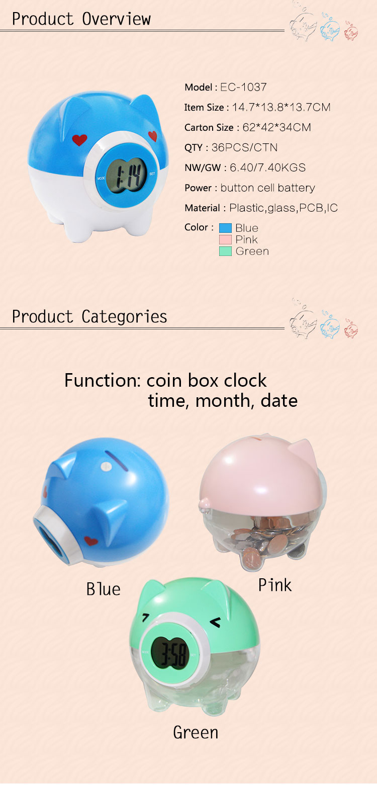 Coin box clock