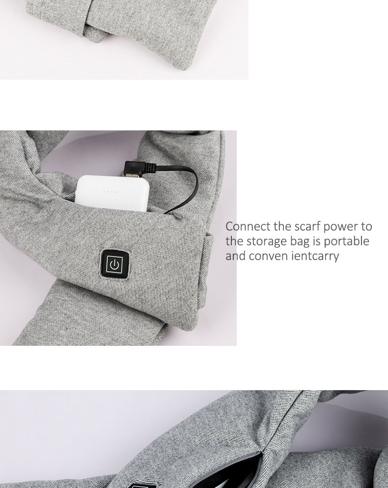 rechargeable heated neck scarf