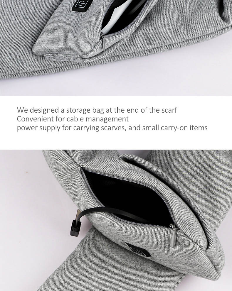 rechargeable heated neck scarf