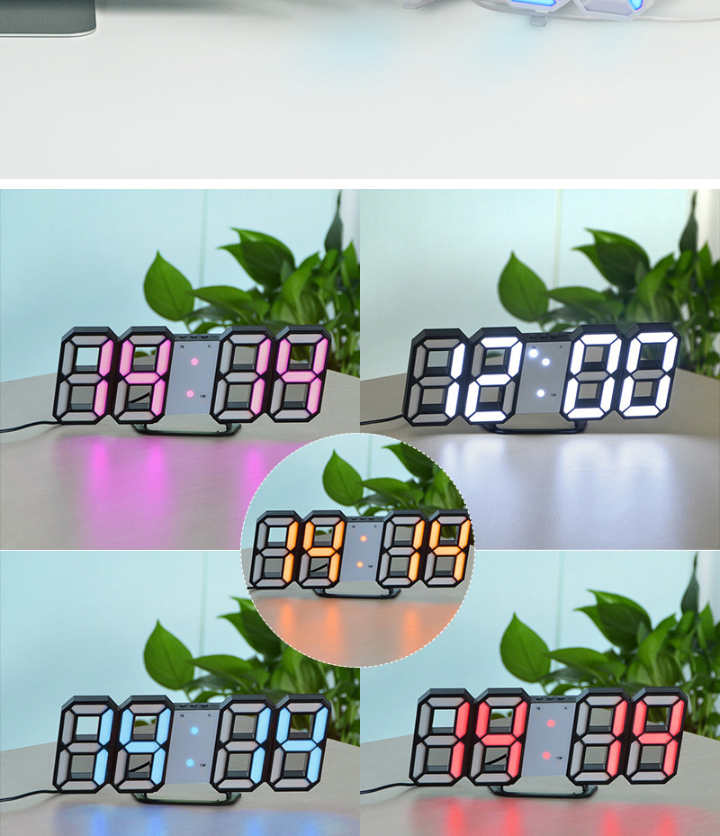 3d led wall clock modern digital wall table clock