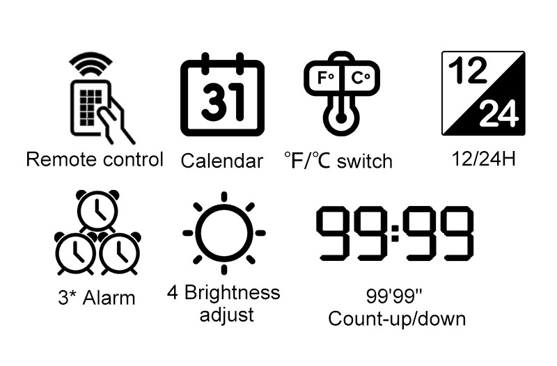 led wall clock 3d