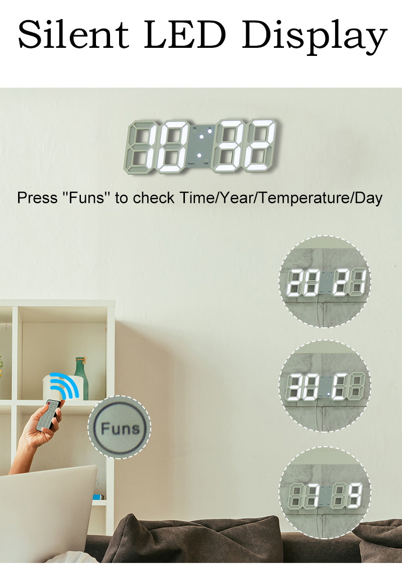 led wall clock 3d
