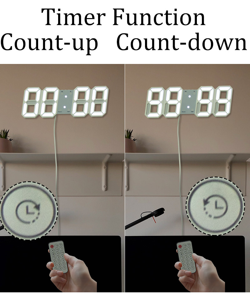 led wall clock 3d