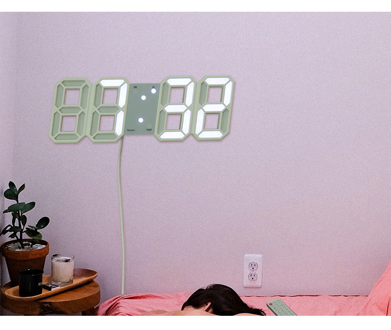 3d led wall clock digital