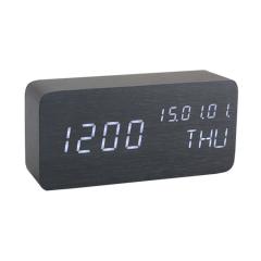 New creative voice control calendar luminous eco-friendly wooden clock