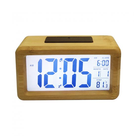  digital LCD travel smart clock with calendar and temperature