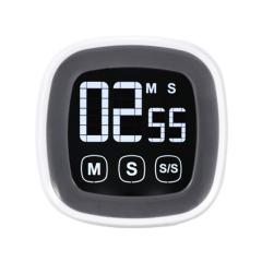 Large touch screen kitchen countdown timer with stand and magnet back