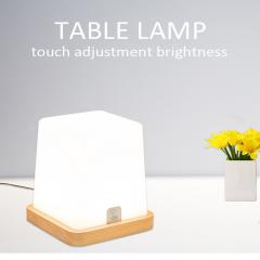 Digital wooden alarm clock and nightlight lamp