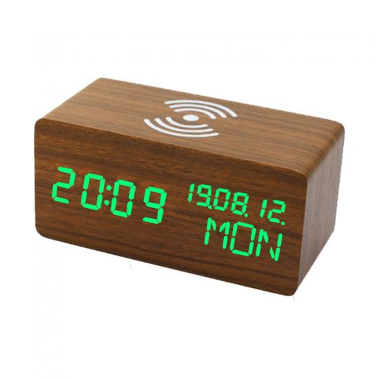 phone wireless charger digital table clock with calender and week