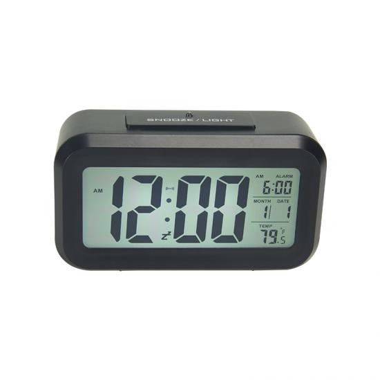  digital LCD travel slient smart clock backlight