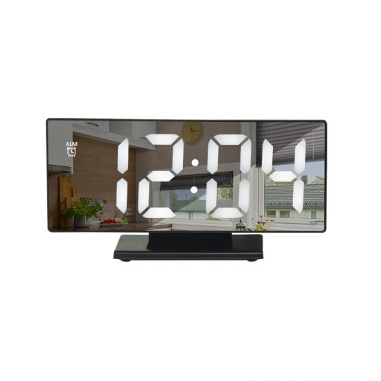 LED mirror clock