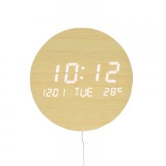 LED log wall clock