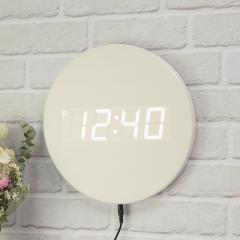 LED log wall clock