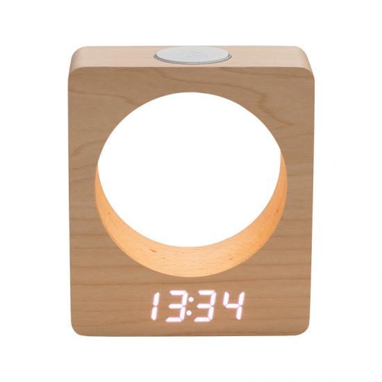 Wooden Lamp Led Clock