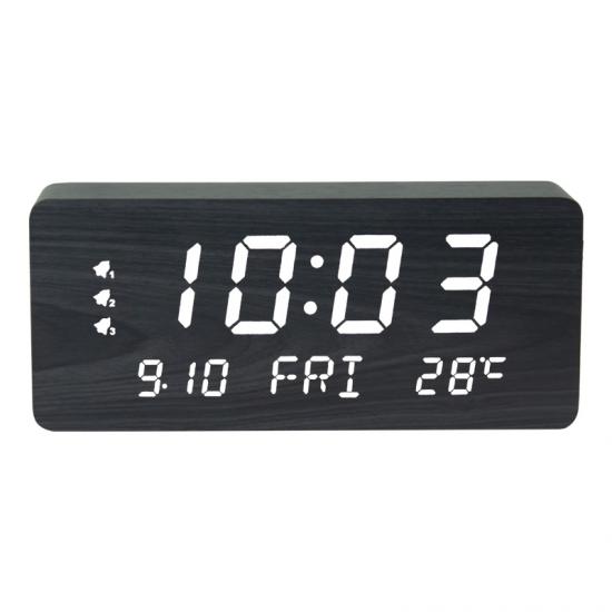 Wooden desktop/table alarm clock