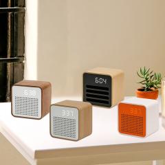 Wooden Led Digital Clock Speaker