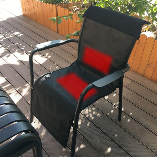 Foldable heated chair cover