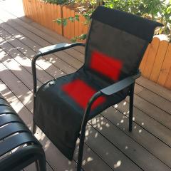 Foldable heated chair cover