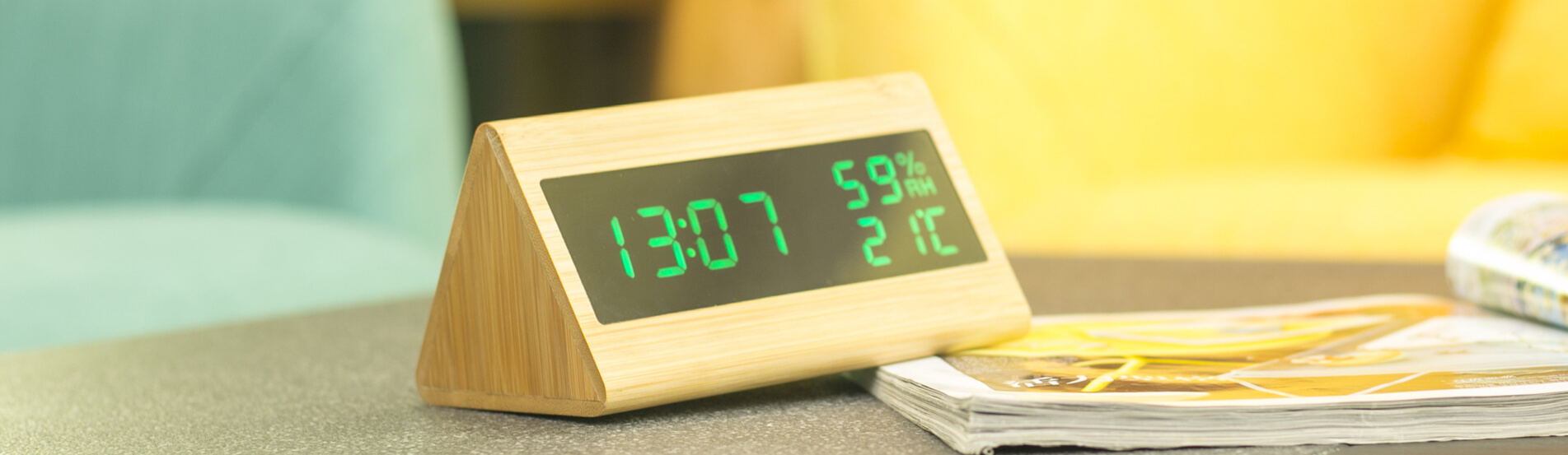 wooden led clock