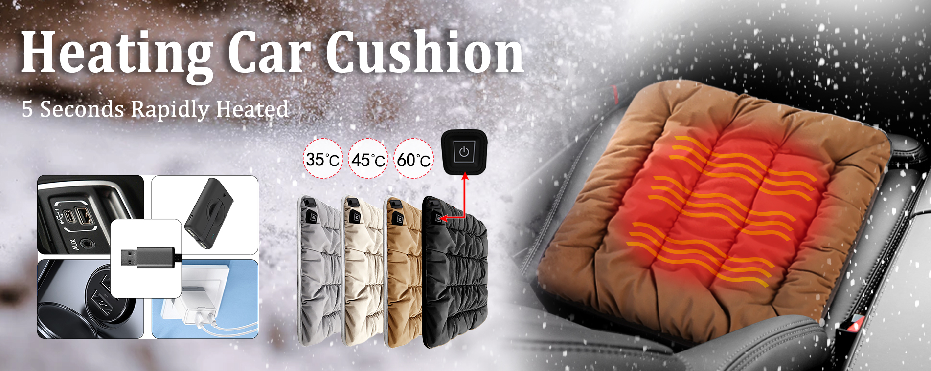 graphene heated seat cushion